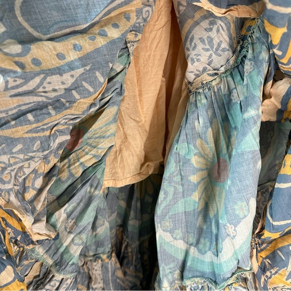 FREE PEOPLE Super Thrills Convertible
Maxi Skirt in Blue Sky Combo SZ L - Picture 6 of 8